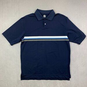 FootJoy Navy Blue Polo Shirt with Stripes